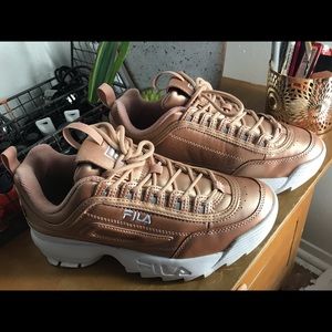 Rose Gold Fila Women’s Sneakers